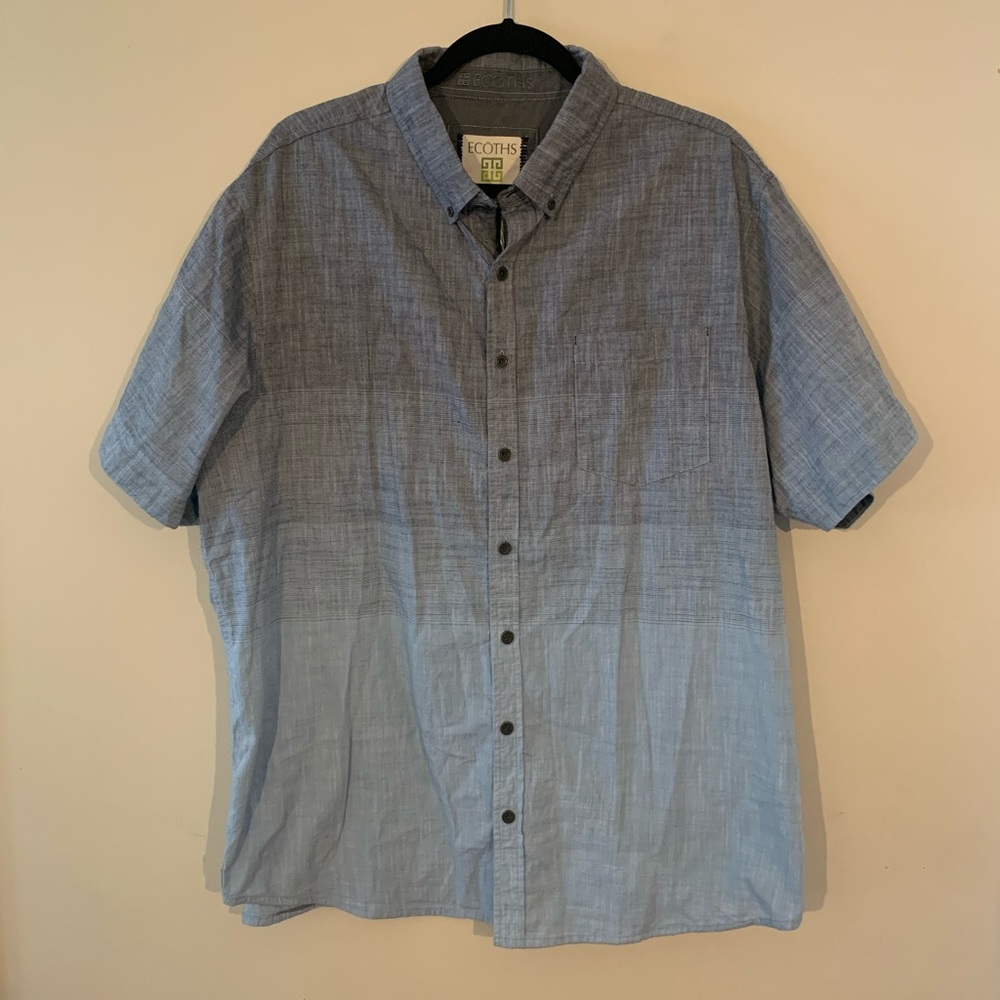 NWT ECOTHS Men's Short Sleeve Button Down Shirt Size XL
